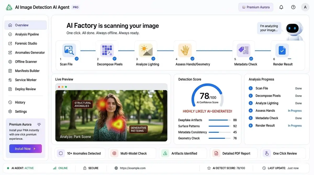 AI phishing prevention dashboard — example of the AI tool dashboard software